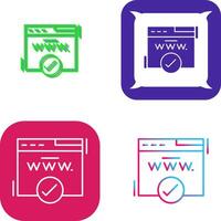 Domain Icon Design vector