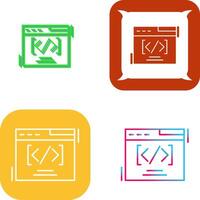 Web Coding Icon Design vector