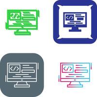 Coding Icon Design vector