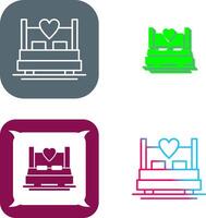 diseño de icono de cama doble vector