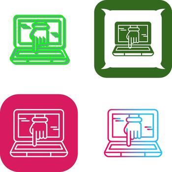 Computer Hacking Icon Design vector
