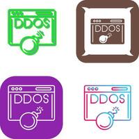 ddos ataque icono diseño vector