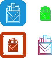 Cigarette Pack Icon Design vector