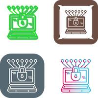 Money Hacking Icon Design vector