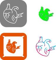 Heart Attack Icon Design vector