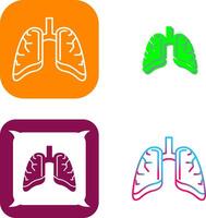 Lungs Icon Design vector