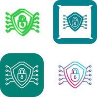 Cyber Security Icon Design vector