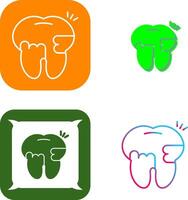 Toothache And Plaque Icon Design vector