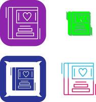 Wedding Album Icon Design vector