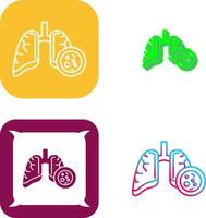 pulmón cáncer icono diseño vector