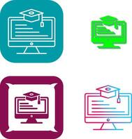 Online Learning Icon Design vector