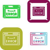 Error Code Icon Design vector