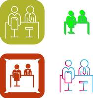 Employee Interview Icon Design vector