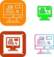 Online Job Icon Design vector