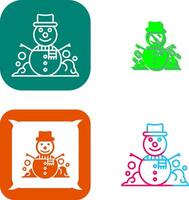 Snowman Icon Design vector