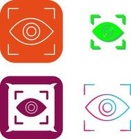 Eye Scan Icon Design vector