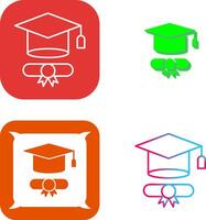 Graduation Hat Icon Design vector