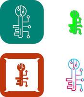 Electronic Key Icon Design vector