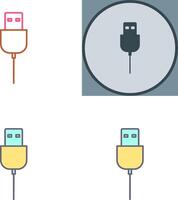 Unique USB Cable Icon Design vector