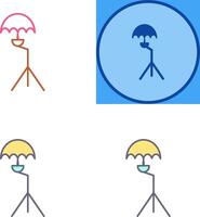 Unique Umbrella Stand Icon Design vector