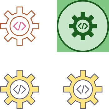 único código mejoramiento icono diseño vector