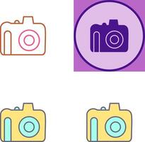 Unique DSLR Camera Icon Design vector