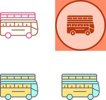 Double Bus Icon Design vector