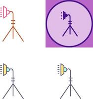 Unique Light Stand Icon Design vector
