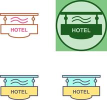 hotel firmar icono diseño vector