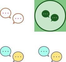 Unique Conversation Bubbles Icon Design vector