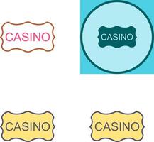 casino firmar icono diseño vector