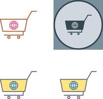 Unique Global Shopping Icon Design vector