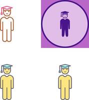 Unique Student Standing Icon Design vector