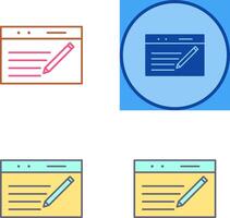 Unique Blogging Service Icon Design vector
