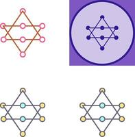 Unique Networks Icon Design vector