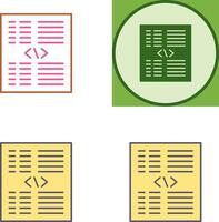 Piece of Code Icon Design vector