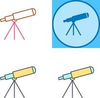 diseño de icono de telescopio vector