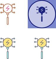 único inteligente buscar icono diseño vector