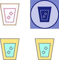 Unique White Russian Drink Icon Design vector