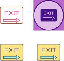 Unique Exit Icon Design vector