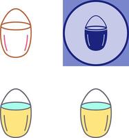 Unique Water Bucket Icon Design vector