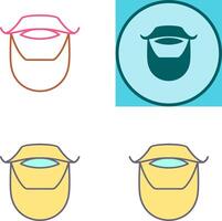 Beard and Moustache Icon Design vector