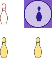 Unique Bowling Pin Icon Design vector