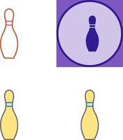 Unique Bowling Pin Icon Design vector