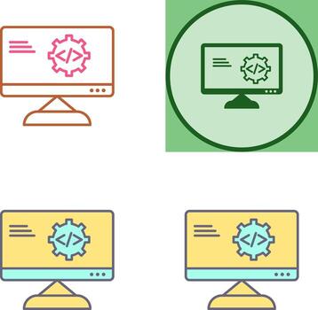 único código mejoramiento icono diseño vector