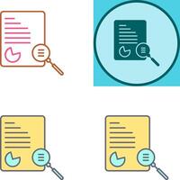 Unique Case Study Icon Design vector