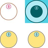 Unique Eight Ball Icon Design vector