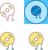 único música discos compactos icono diseño vector