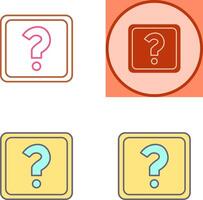 Unique Question Mark Icon Design vector