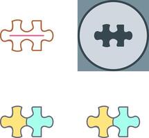 Unique Puzzle Piece Icon Design vector